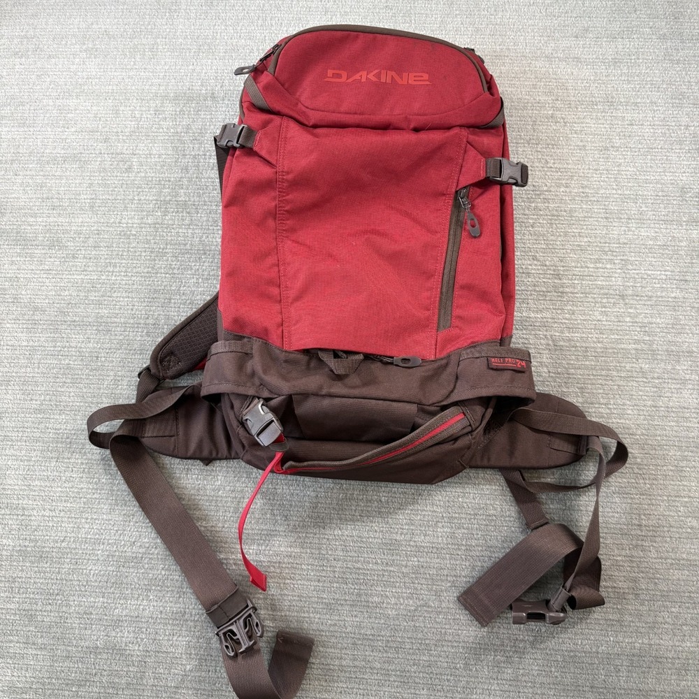 Dakine Heli Pro Ski Backpack 24L Burgundy Brown Backcountry Skiing Snowboard